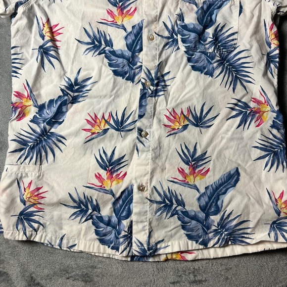 California Cowboy Shirt Mens M White Button High Water Tropic Floral - Picture 3 of 11